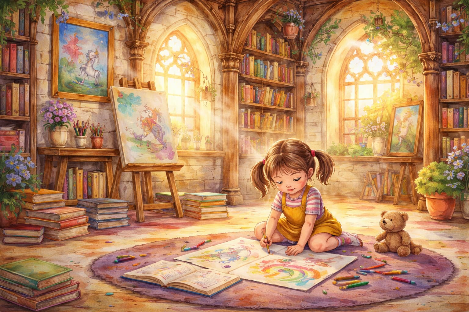 Ilustracija uz priču „Iskra i čarobni zamak”