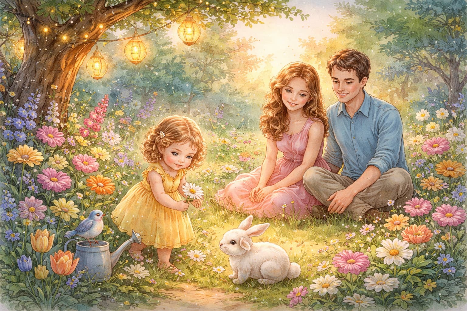 Ilustracija uz priču „Sara u čarobnoj bašti”